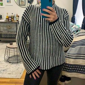 Endless Rose Black and White Sweater